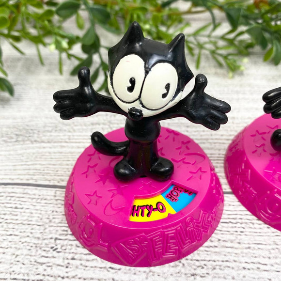 VNT RARE ASK FELIX the CAT Toy Set of 2 Wendys 1996 Happy Meal - Picture 2 of 8